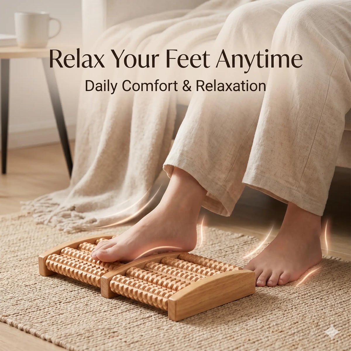 Traditional Wooden Roller Foot Massager