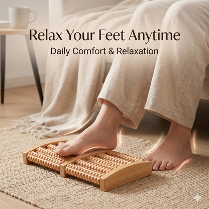 Traditional Wooden Roller Foot Massager